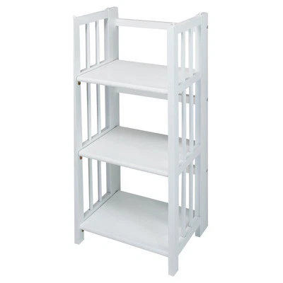 Casual Home 3 Shelf Folding Bookcase 14In Wide White - Image 1 of 3