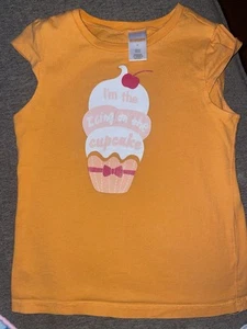 GYMBOREE Girl Cupcake Short Sleeve Tee T-Shirt size 6 years - Picture 1 of 2