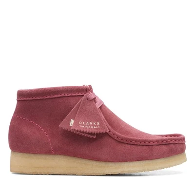 Clarks Wallabee Boot 26168667 Mujer Rosa Gamuza Cordones Chukkas Botas 5.5 Foto 1 de 4