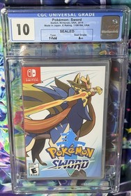 ENCASED 2019 SWITCH Pokemon SWORD Game 1st PRINT CGC Graded 10 Y-Fold A++ Seal