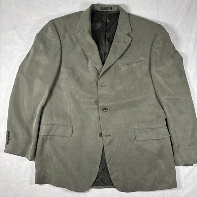 Oscar de La Renta Men's Blazer Jacket Tencel Cashmere, Olive Green, Size 44R - Image 1 of 4