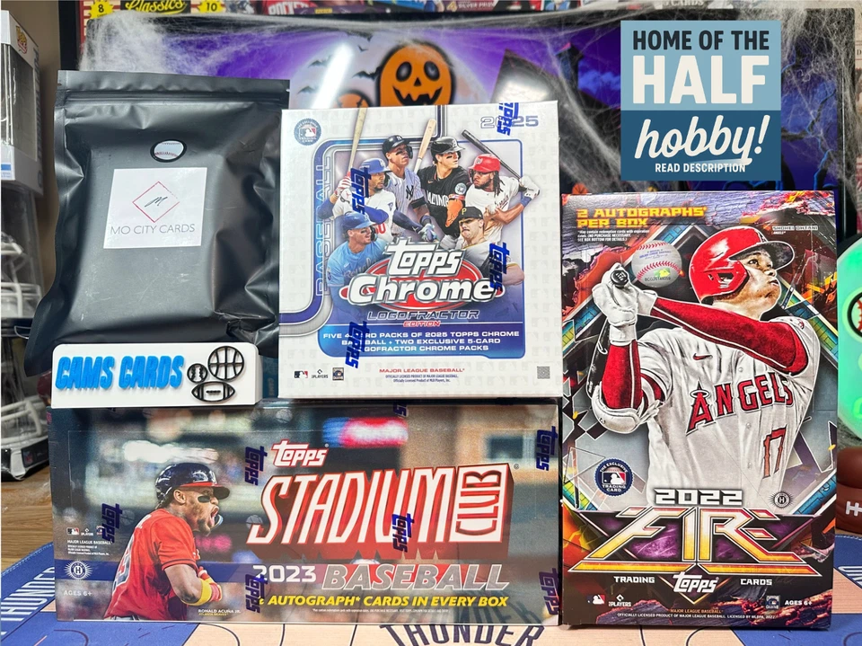 Miami Marlins Hobby Box BREAK 22-25 MLB 1/2 Stadium Club 1/4 Topps Fire - Image 1 of 4