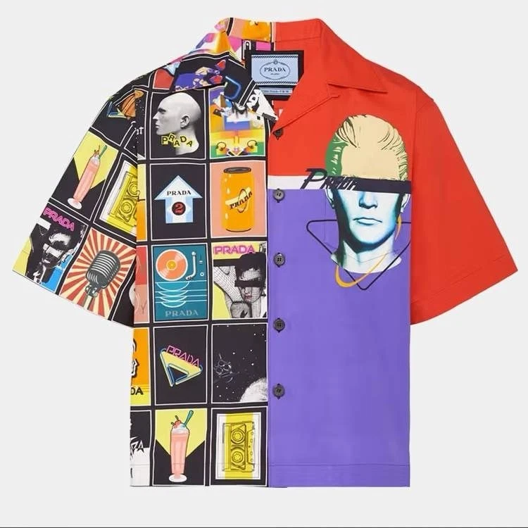 Prada Double Match Bowling Shirt - Image 1 of 4