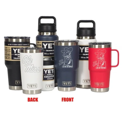 OLE MISS REBELS YETI Laser Engraved Tumblers, Mugs, Can Colsters & Chug Bottles - Image 1 of 2