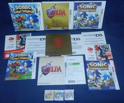 3DS; Sonic Lost World, Sonic Generations, Legend of Zelda Ocarina of Time 3D, VG - Image 1 of 4