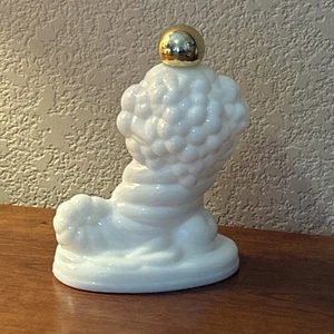 Decantador vacío de aceite de baño vintage Avon Cornucopia de vidrio de leche piel tan suave 6 oz. - Imagen 1 de 4