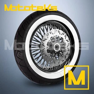 18" 18X3.5 FAT SPOKE 52 STAINLESS SMOOTH LIP FOR HARLEY TOURING REAR RIM - Imagen 1 de 6