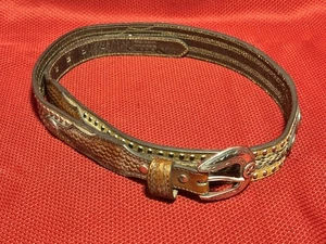 Nocona Ledergürtel mit silberner Schnalle und Sheriffsabzeichen Herren Größe 42 - Bild 1 von 8