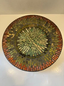 Vintage Runde Mosaik Servierplatte mit 13" Durchmesser  - Bild 1 von 16