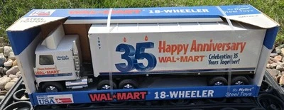 Semirremolque de juguete Nylint Wal-Mart 35 aniversario 1997 acero GMC de 18 ruedas 912 W Foto 1 de 4