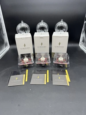 Luminara Candle Fall Berry Ornament Real Flame-Effect Lot of 3 New In Boxes Foto 1 de 4