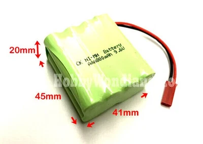 9.6V Ni-MH 800mAh 2*4 AAA 8-Cell Battery Pack JST Connector for RC Boat Car Tank - Image 1 of 4