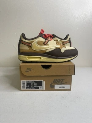 Size US Men's 7 - Nike Air Max 1 Travis Scott Cactus Jack Baroque Brown - Image 1 of 4