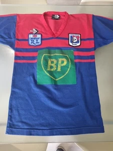 Vintage Newcastle Knights Jersey Mens Medium BP 90s 1992 NRL Rugby League - Picture 1 of 21