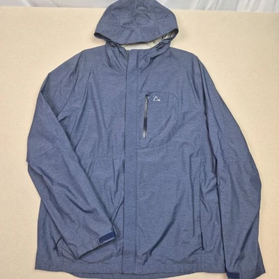 Paradox Men's 2.5 Waterproof Lightweight Hooded Rain Jacket Blue Sz L EXCELLENT! - Image 1 of 4