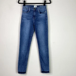 Frame Le High Skinny Langstone Frayed Hem Jeans Women's Size 26 - Picture 1 of 10