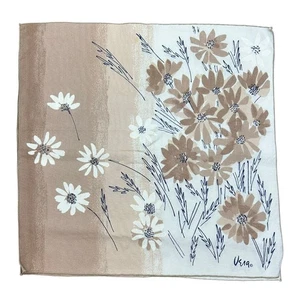 Vintage 70's Vera Neumann Napkins Set of 2 Brown Tan Floral Boho Home VTG Retro - Picture 1 of 4