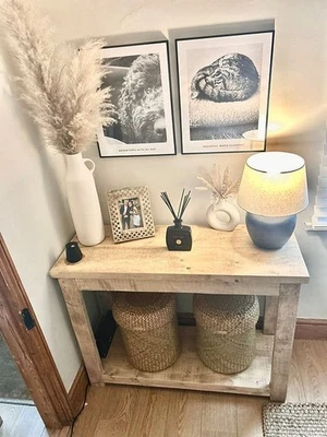 Altholz Bank rustikal Gerüstbrett Beistelltisch recycelt  - Bild 1 von 2