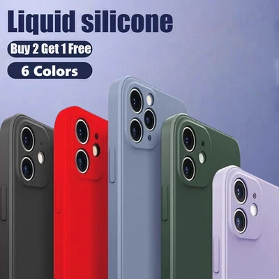 Silicone Case Camera Lens Cover For iPhone 17 16 15 14 13 12 11 Pro Max X XR XS - Image 1 of 4