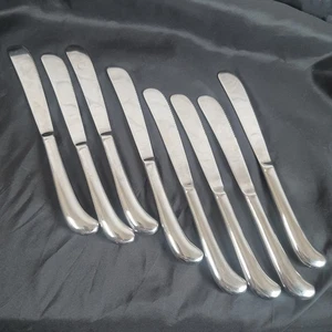 lot of 8 Stainless Steel Butter Spreading Knives Dinner Party Jelly Charcuterie  - Picture 1 of 9