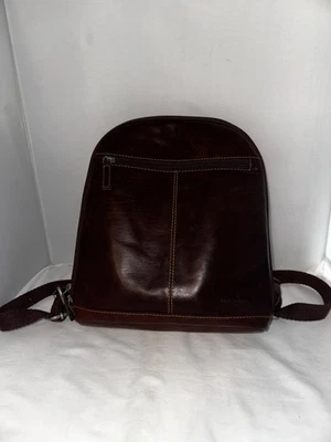 Mochila/brossbody convertible de cuero genuino marrón The Jack Georges Voyager Ba Foto 1 de 4