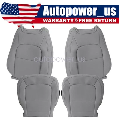 New Front Bottom-Top Leater Seat Cover Gray For 15-22 Chevy Colorado GMC Canyon - Image 1 of 4
