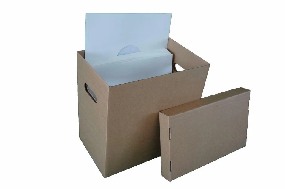 Vinyl Record Storage Box for 12" Records LP's 7 pack