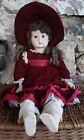 Vintage Bisque Porcelain Head Doll & Clothes 29" L Marked by Maker on Neck