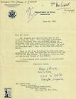 « Chief Cultural Cooperation » Bryn J Hovde signé à la main TLS daté 1945 COA