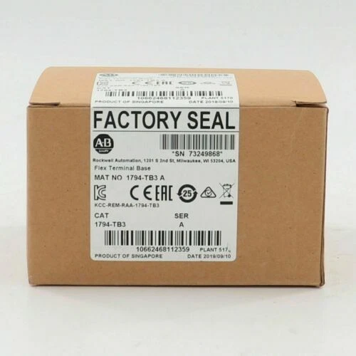 Newest Factory Sealed AB 1794-TB3 SER A FLEX TERMINAL BASE 1794TB3 In US Stock - Image 1 of 1