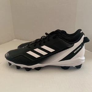 Adidas Men's Size 16 Icon 7 MD Molded Bounce Baseball Cleats S23915 Black White - Picture 1 of 13