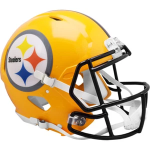 Pittsburgh Steelers Gold Throwback Speed Full Size Authentic Football Helmet - Picture 1 of 4