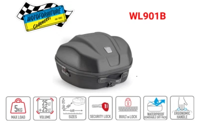 Borsa Posteriore Weightless Semirigida Nera 34 Lt MONOKEY GIVI WL901B - Immagine 1 di 4