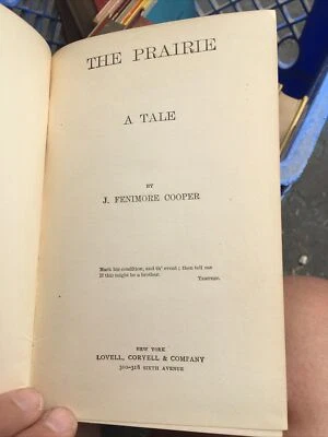 James Fenimore Cooper LEATHER STOCKING TALES THE PRAIRIE Popular Library - Image 1 of 4