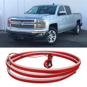 Tira de luz diurna para capucha LED DRL de 71" para Chevy Silverado 1500 - Imagen 1 de 16