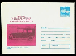 1981 Red Cross,Ambulance Service,Croix Rouge,Romania,First auto Ambulance,cover - Picture 1 of 1