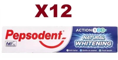 12 PZ PEPSODENT ACTION NATURAL WHITENING DENTIFRICIO 75ML - Image 1 of 3