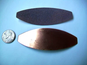 15x Copper Blanks for enameling use LG SQUARE END OVAL SHAPE- Counter enameled - Picture 1 of 2