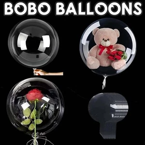 18" 24” 36" Clear BOBO Balloons Bubble Balloon Globos Balloon For All Occasions - Picture 1 of 5