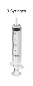 3 x 5ml Plastic Medical Disposable Luer Slip Sterile Syringes - Picture 1 of 1