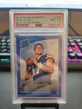 2018 Panini Donruss Josh Allen RC Blue Press Proof PSA 8 NM-MT #304 Rookie Read