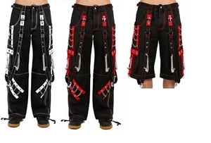 Electro Bondage Gothic Trousers Rave Emo Grunge Streetwear Techwear Pants - Picture 1 of 11