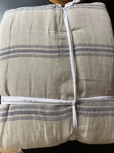 Piu Belle 100% Washed Linen King Comforter Striped Luxury Striped Comforter Rare - Picture 1 of 12