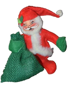 Babbo Natale Annalee vintage 1981 con sacco alto 5 pollici - Foto 1 di 5