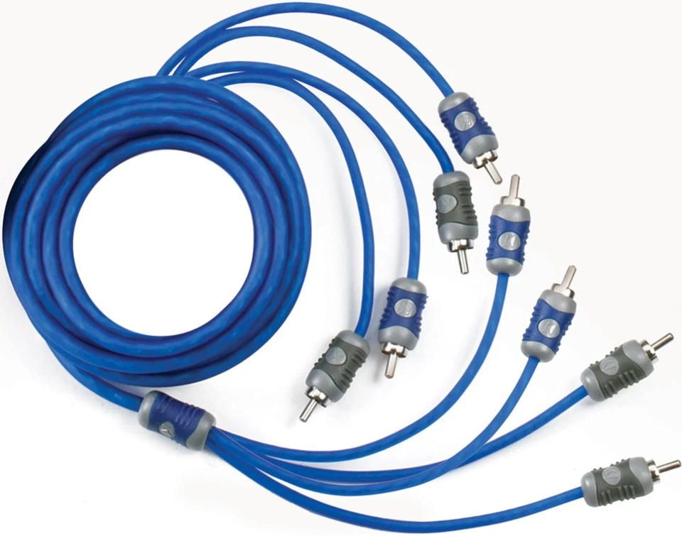 KICKER KI44 4-CHANNEL 4CH K-SERIES INTERCONNECT RCA SIGNAL AMPLIFIER CABLE 13FT - Image 1 of 1