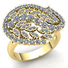 Genuine 0.5ct Round Diamond Ladies Accent Leaf Fancy Engagement Ring 10K Gold