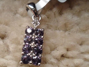 Super Rare Natural Tunduru Colour Change Sapphire & Topaz Silver Pendant 1.47ct. - Picture 1 of 8