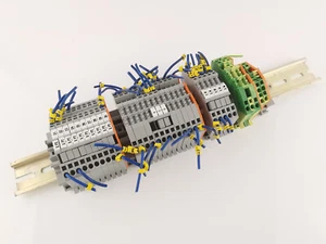 Reihenklemmen Block Durchgangsklemmen auf Hutschiene Anschlussblock - Bild 1 von 2