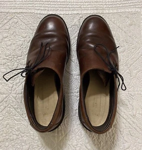 Allen Edmonds Shoes Leather Loafer Vibram Soles Side Tie Rare Brown 9.5 E - Picture 1 of 13