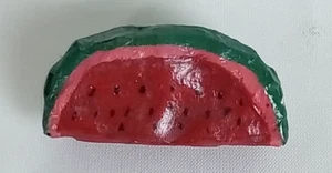 Wassermelone handgefertigt bemalt Pinback - Bild 1 von 5